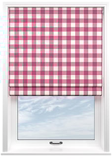 Gingham, Cosmos - Twist&Fit Roman Blind